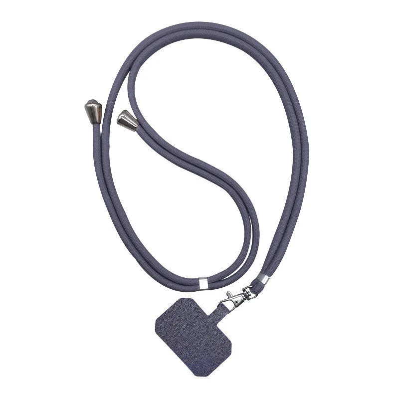 Universal card phone case lanyard with aramid fiber back cover and electroplated carbon fiber finish in black