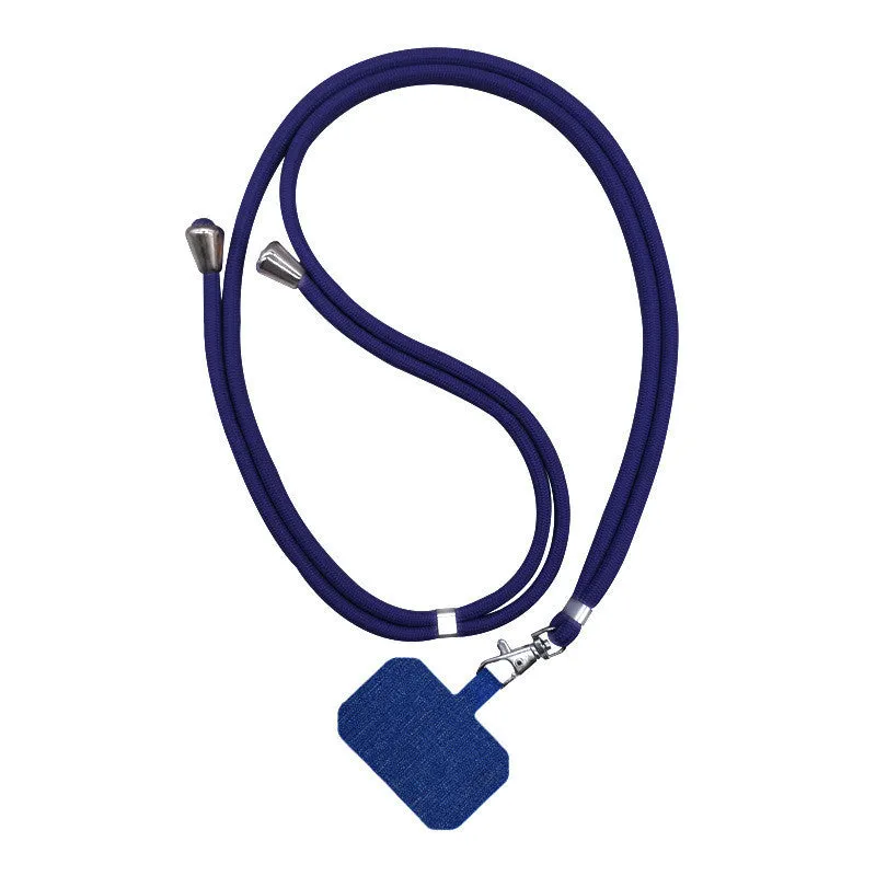 Universal card phone case lanyard with aramid fiber back cover and electroplated carbon fiber finish in black