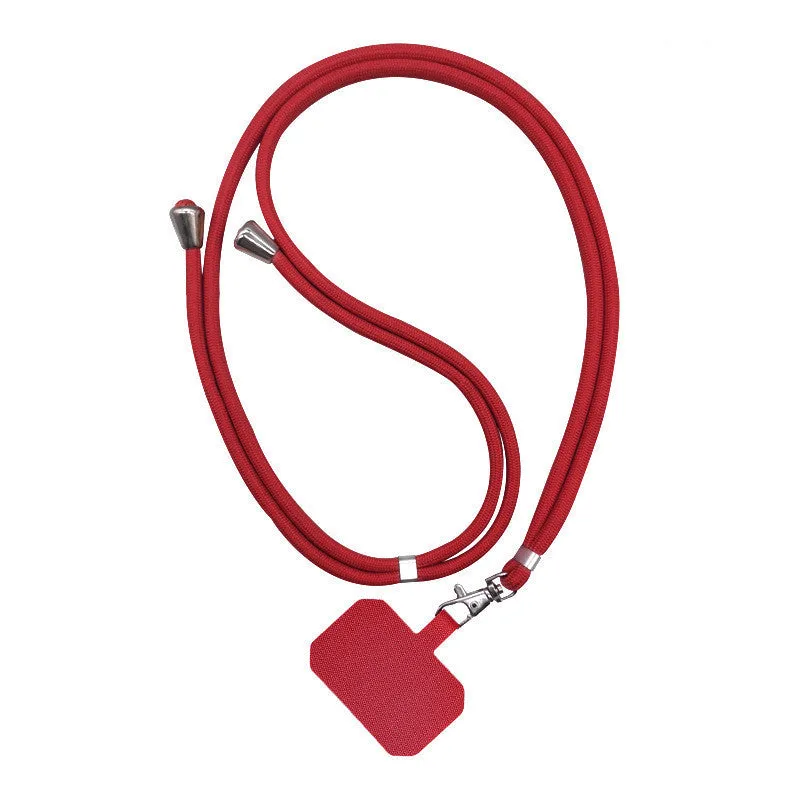 Universal card phone case lanyard with aramid fiber back cover and electroplated carbon fiber finish in black