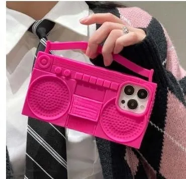 Pink silicone phone case with fall protection for iPhone 14 Pro, all-inclusive design