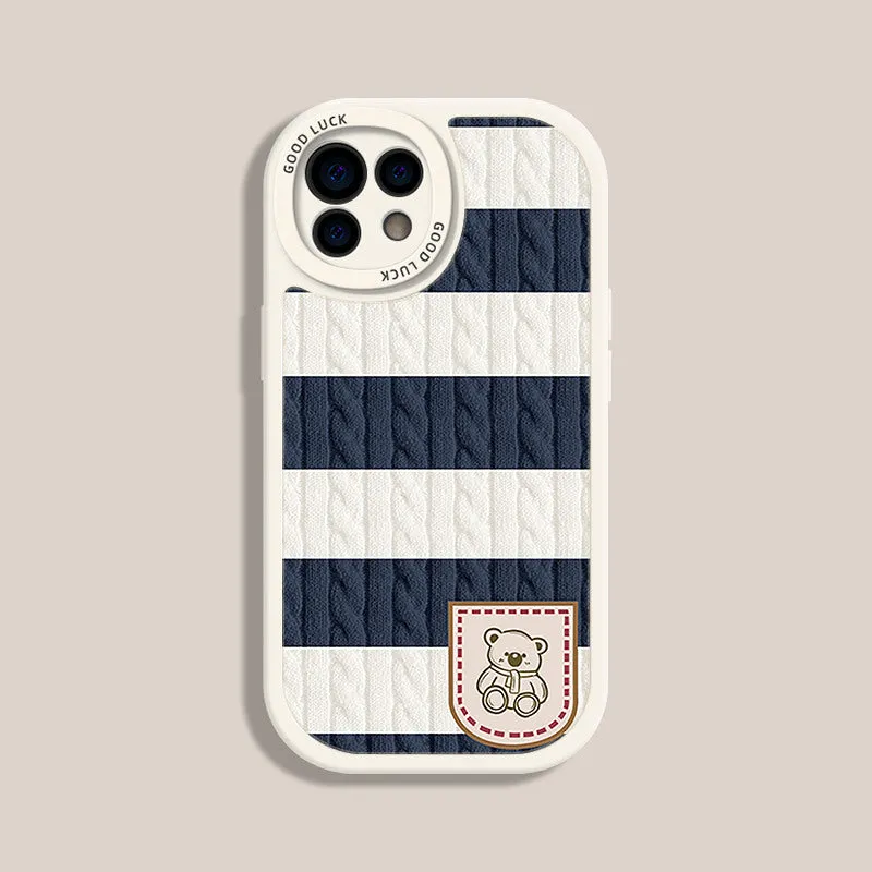 Xiaopandun all-inclusive TPU phone case in Lucky Bear Black design for iPhone XR