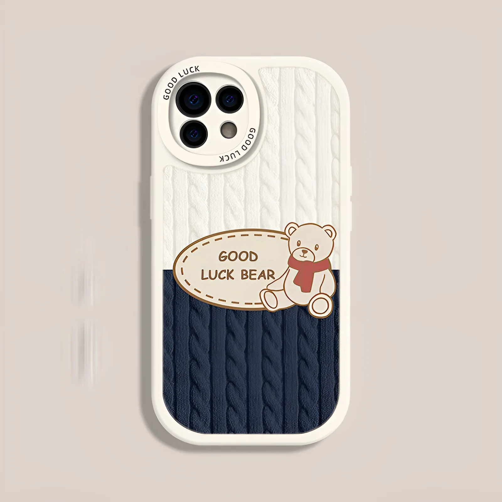 Xiaopandun all-inclusive TPU phone case in Lucky Bear Black design for iPhone XR