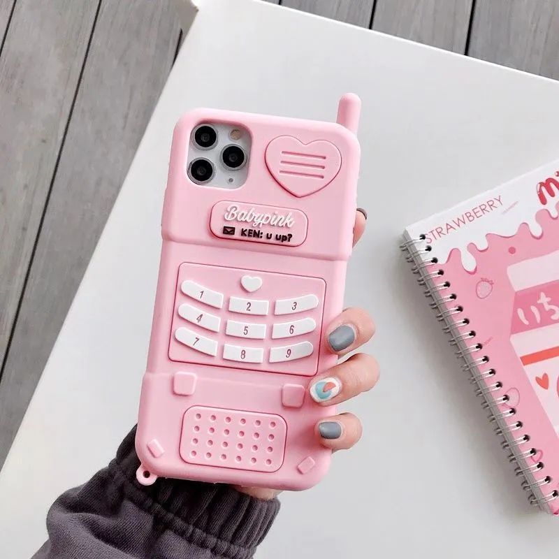 Pink TPU phone case with Big Brother print for Xiaomi, showing back and edges covered