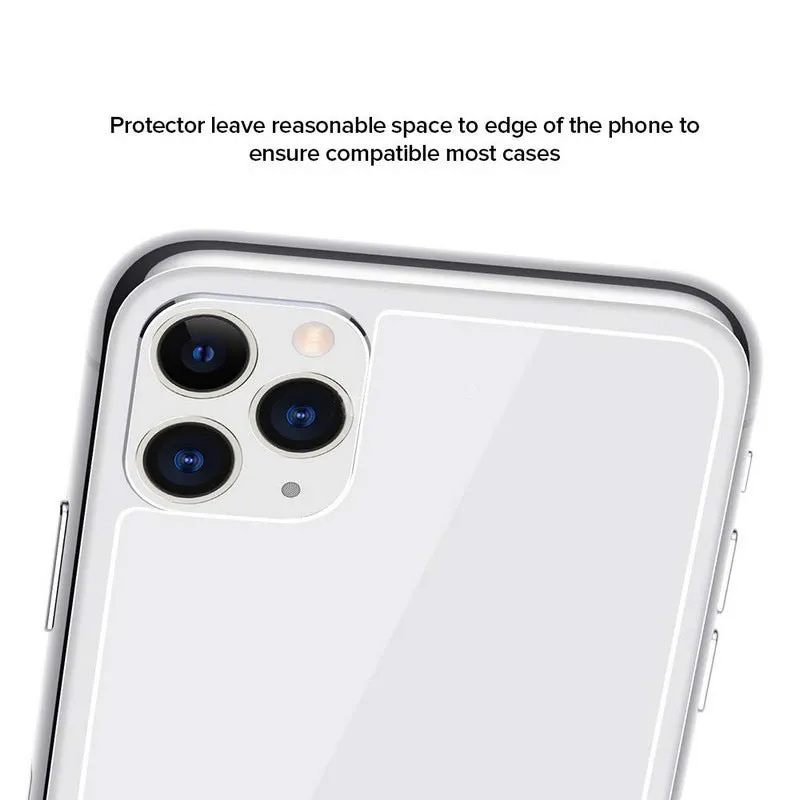 White tempered glass screen protector with 0.26mm arc edge for iPhone 11, XR, XS models