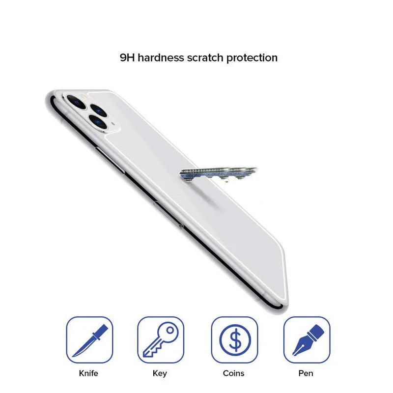 White tempered glass screen protector with 0.26mm arc edge for iPhone 11, XR, XS models