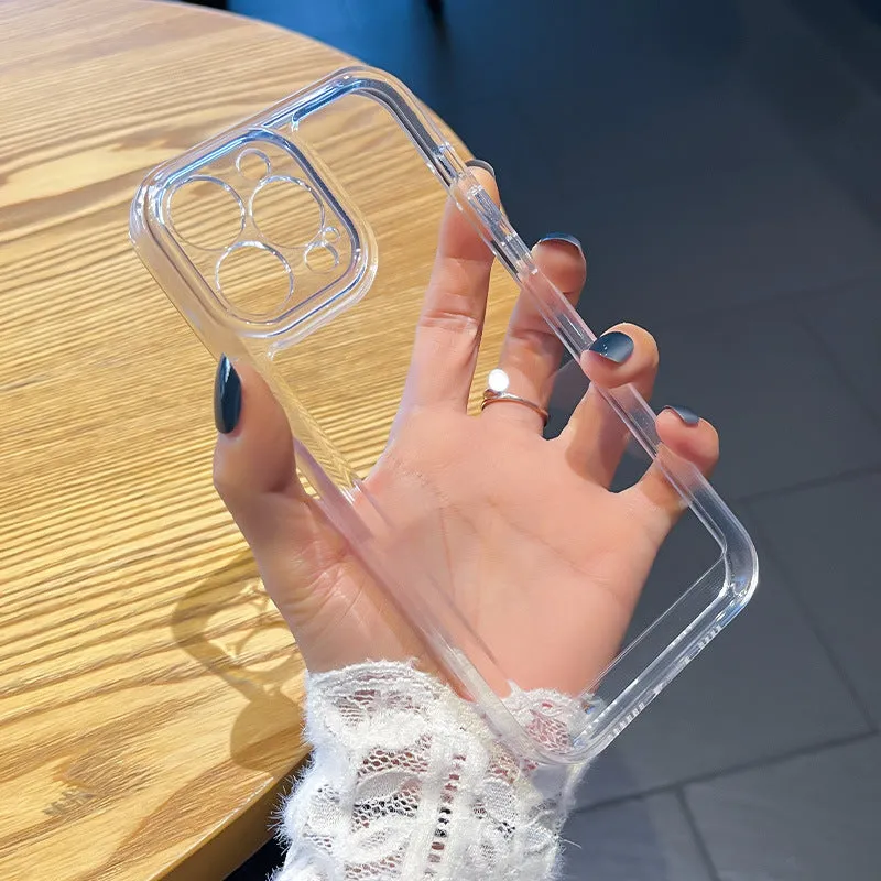 Transparent TPU shockproof phone case for Apple iPhone in Space Shell colour