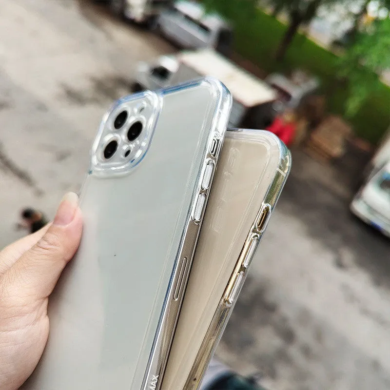 Transparent TPU shockproof phone case for Apple iPhone in Space Shell colour