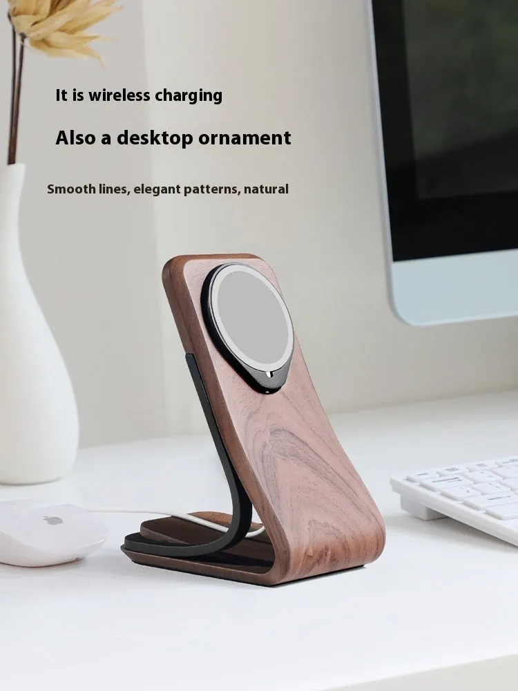 Magsafe magnetic resin phone holder on desktop with mobile phone attached