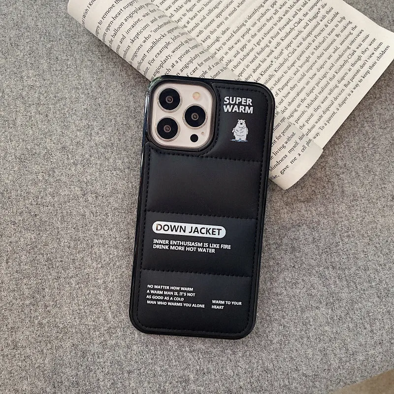 Fashion simple anti-drop TPU phone case with polar bear print for iPhone models