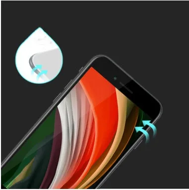 Black tempered glass screen protector for Apple iPhone SE2 mobile phone protective film