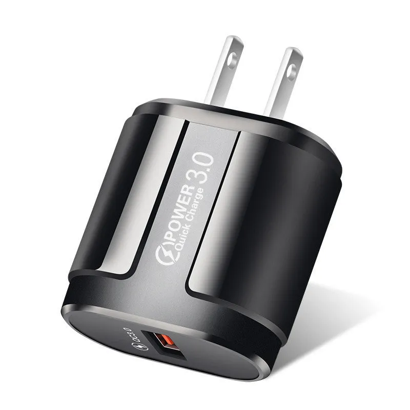 Compact USB mobile phone charger with universal voltage and multiple plug style options