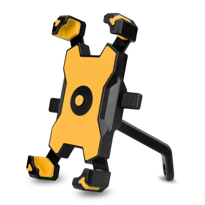 Electric vehicle mobile phone holder navigation bracket in PLA plastic with handlebar style in black colour