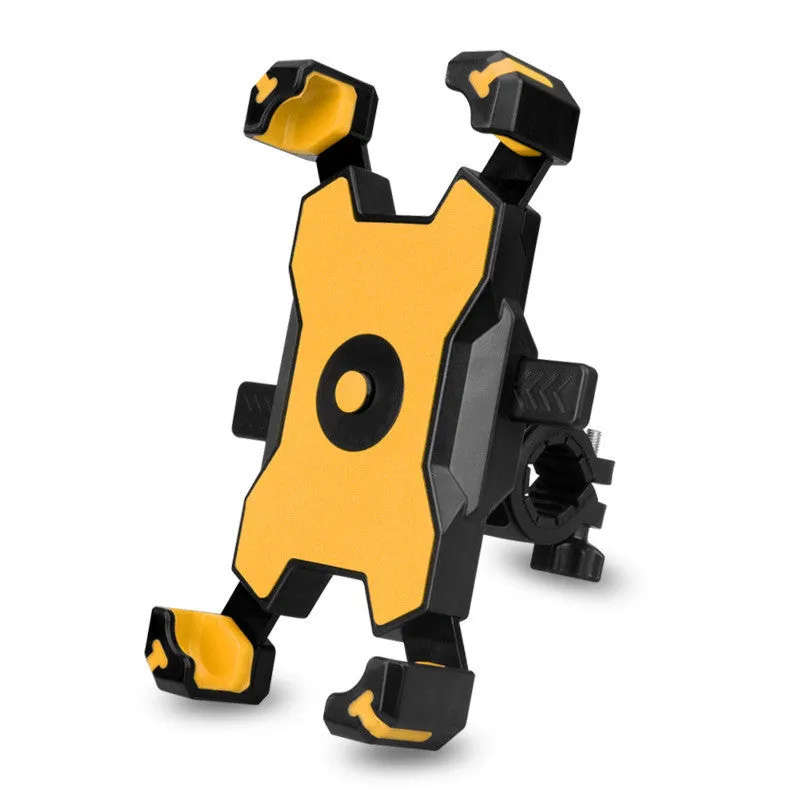 Electric vehicle mobile phone holder navigation bracket in PLA plastic with handlebar style in black colour