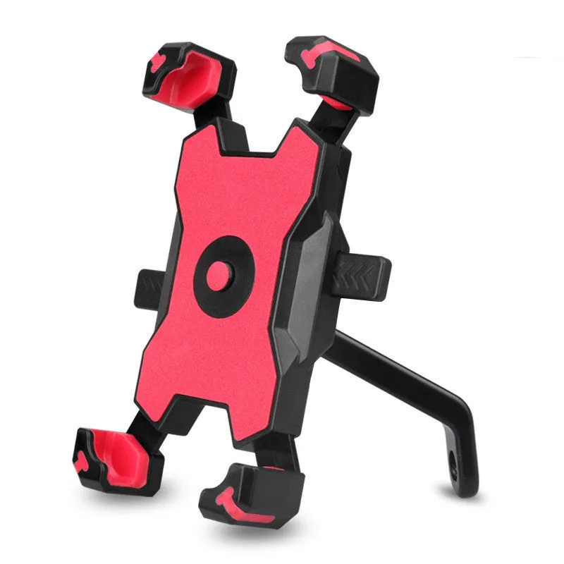 Electric vehicle mobile phone holder navigation bracket in PLA plastic with handlebar style in black colour