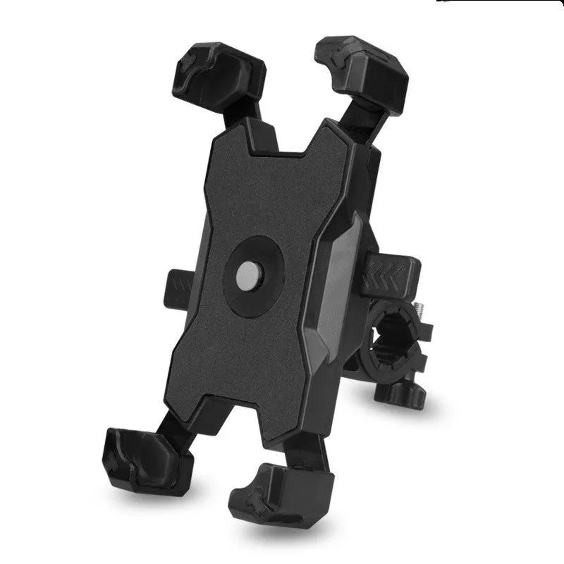 Electric vehicle mobile phone holder navigation bracket in PLA plastic with handlebar style in black colour