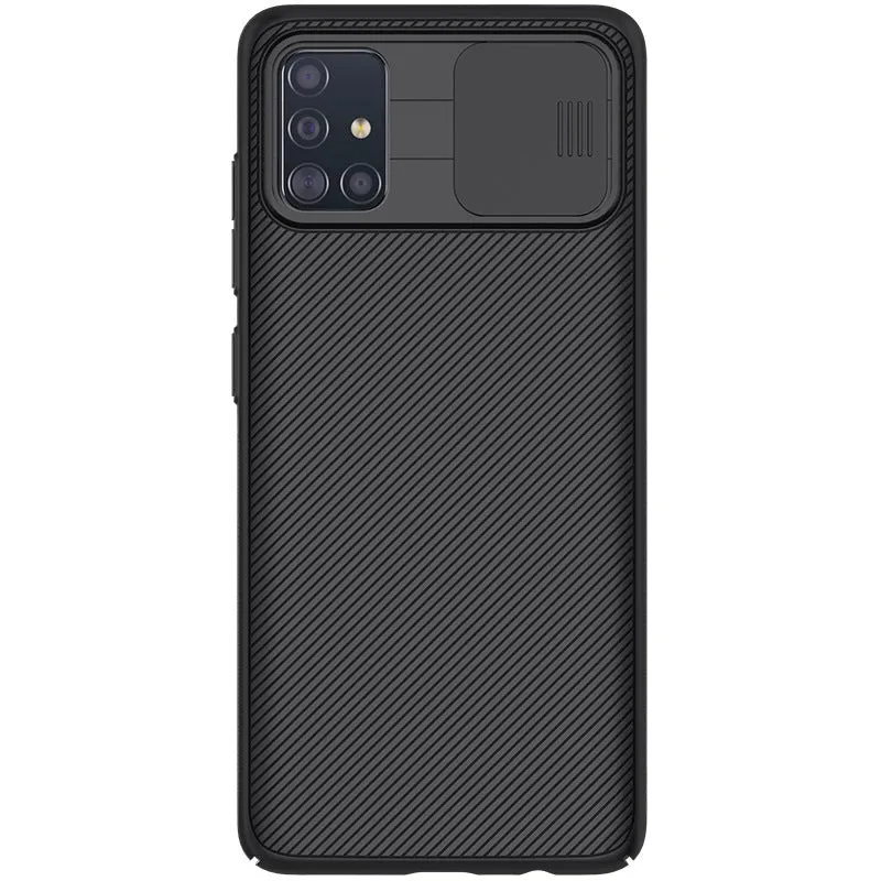 Black PC back cover case for Samsung Galaxy A51, hard shell protective phone case