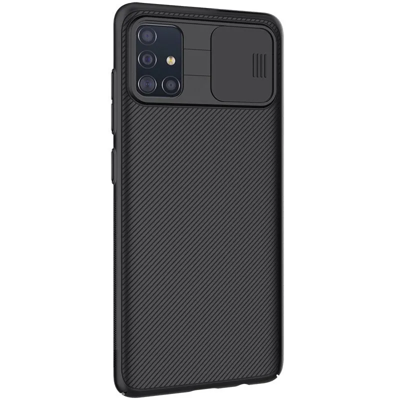 Black PC back cover case for Samsung Galaxy A51, hard shell protective phone case