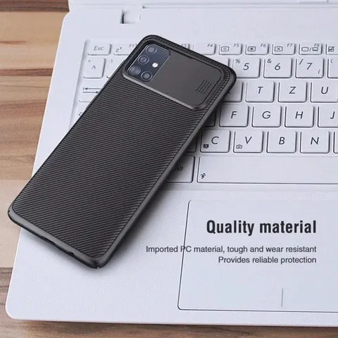 Black PC back cover case for Samsung Galaxy A51, hard shell protective phone case