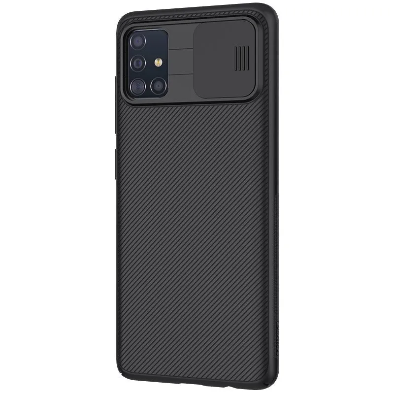 Black PC back cover case for Samsung Galaxy A51, hard shell protective phone case