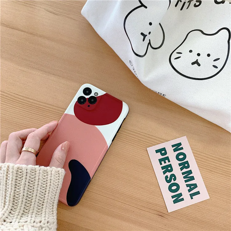 Graffiti silica gel back cover phone case for iPhone 11, Japanese Korean style, frame colour matching