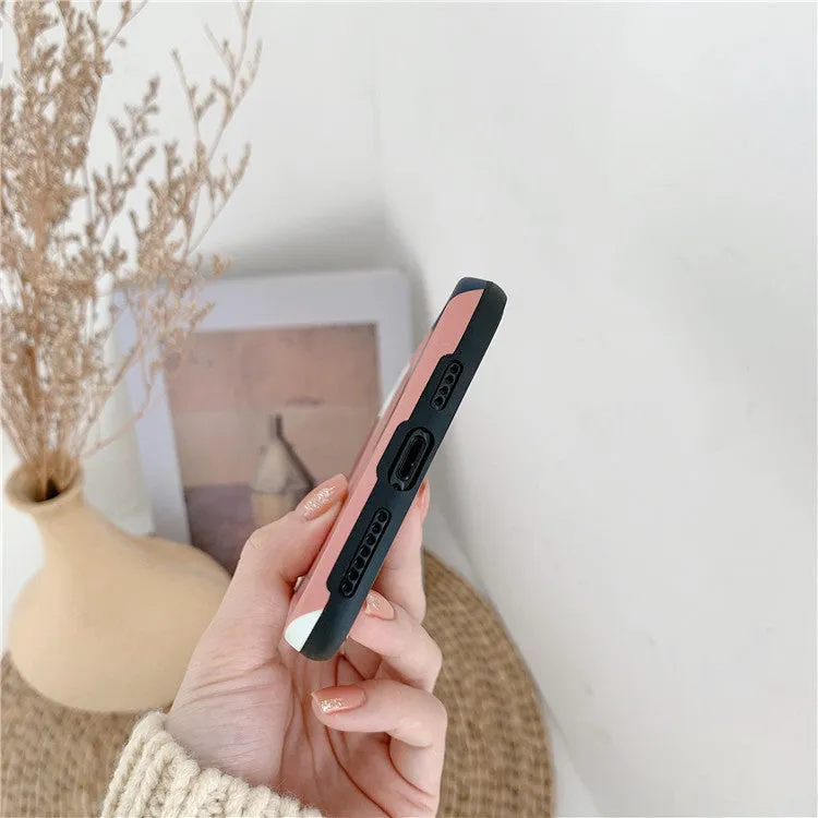 Graffiti silica gel back cover phone case for iPhone 11, Japanese Korean style, frame colour matching