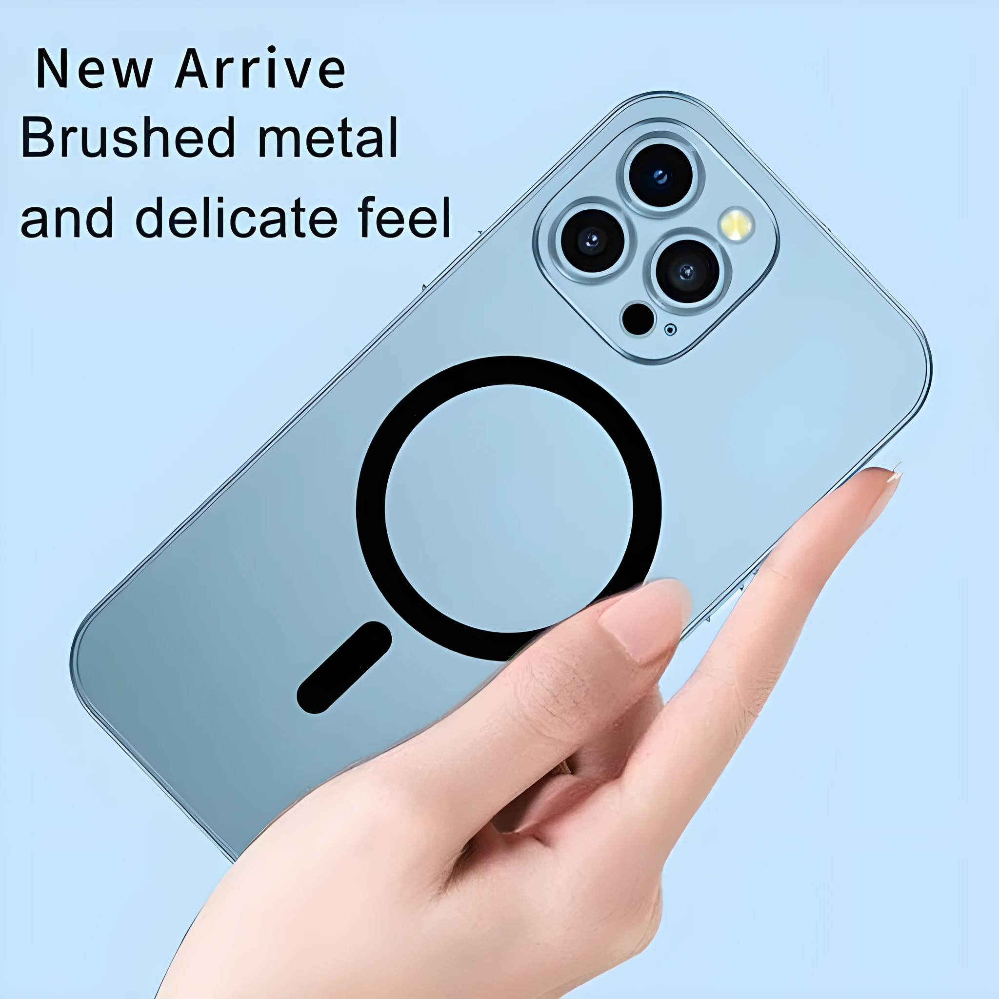Aluminium alloy frame magnetic phone case for iPhone with PC back panel in multiple colour options