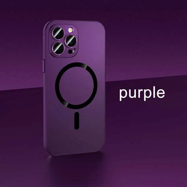 Aluminium alloy frame magnetic phone case for iPhone with PC back panel in multiple colour options