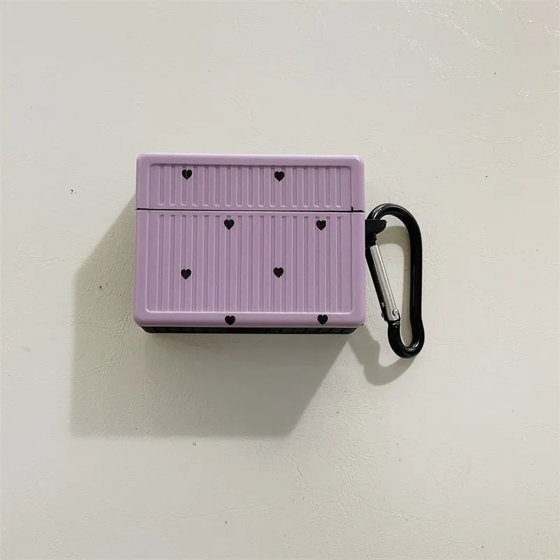 Purple silicone polka dot phone case for iPhone 12 and AirPods Pro