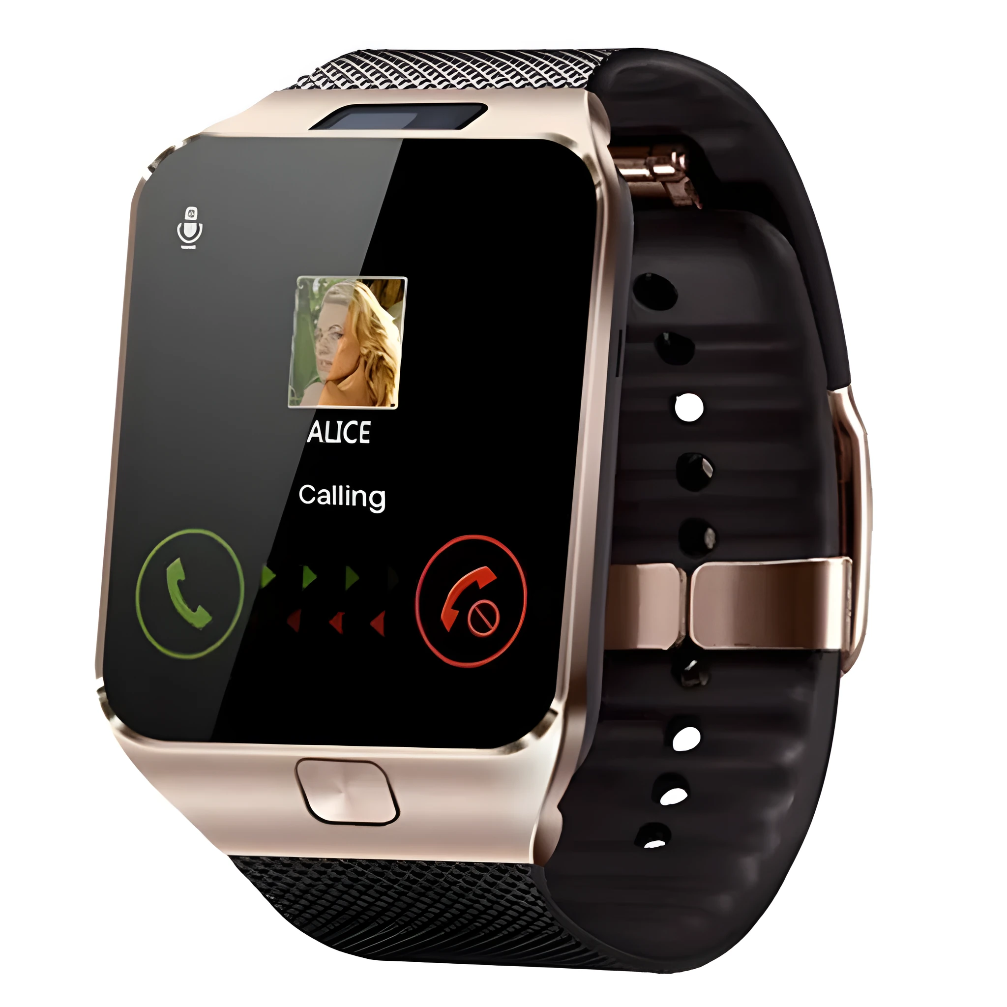 Smart watch with Bluetooth call function showing 1.44-inch touch screen and adjustable wrist strap