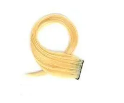 Gradient long curly hair wig patch in mixed silk material showing 60cm length and vibrant colour options