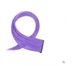Gradient long curly hair wig patch in mixed silk material showing 60cm length and vibrant colour options