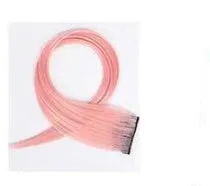 Gradient long curly hair wig patch in mixed silk material showing 60cm length and vibrant colour options