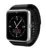 Black smart watch with 1.54-inch touch screen and silicone strap on a wrist.