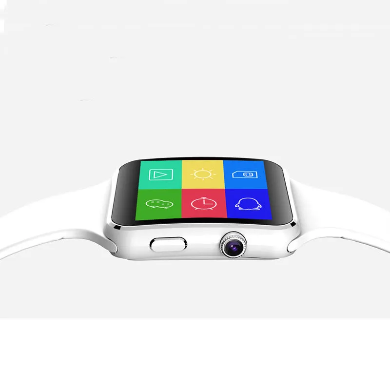 Black smart watch with 1.54-inch touch screen and silicone strap on a wrist.