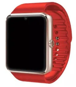 Black smart watch with 1.54-inch touch screen and silicone strap on a wrist.