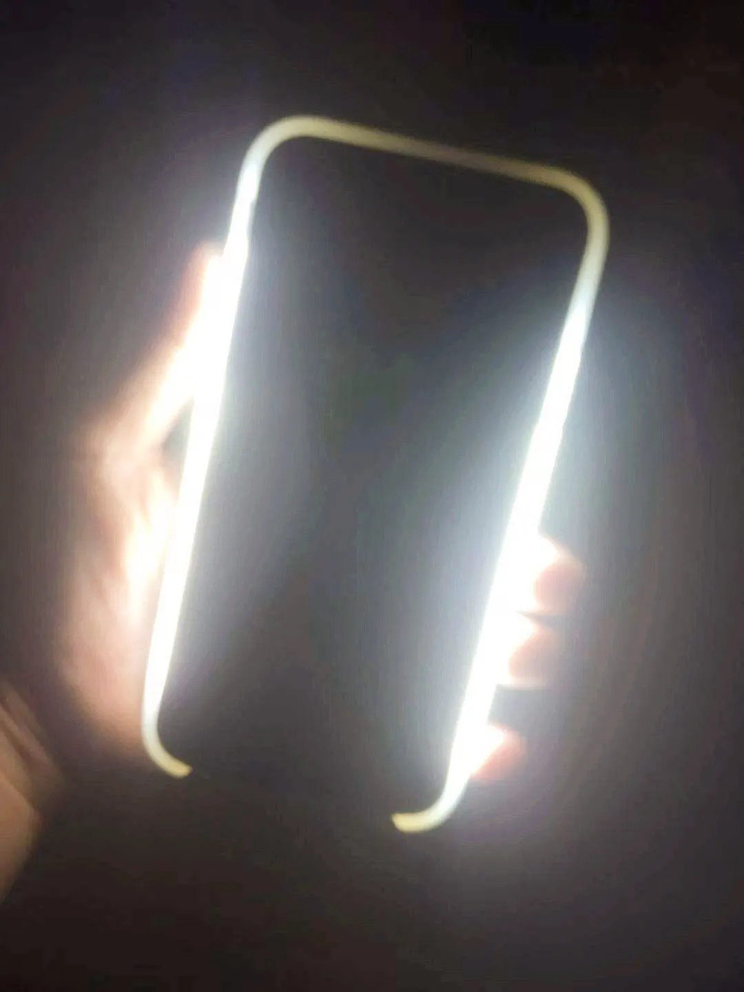 LED flash phone case for iPhone 11 Pro Max in black with glowing back panel and USB port