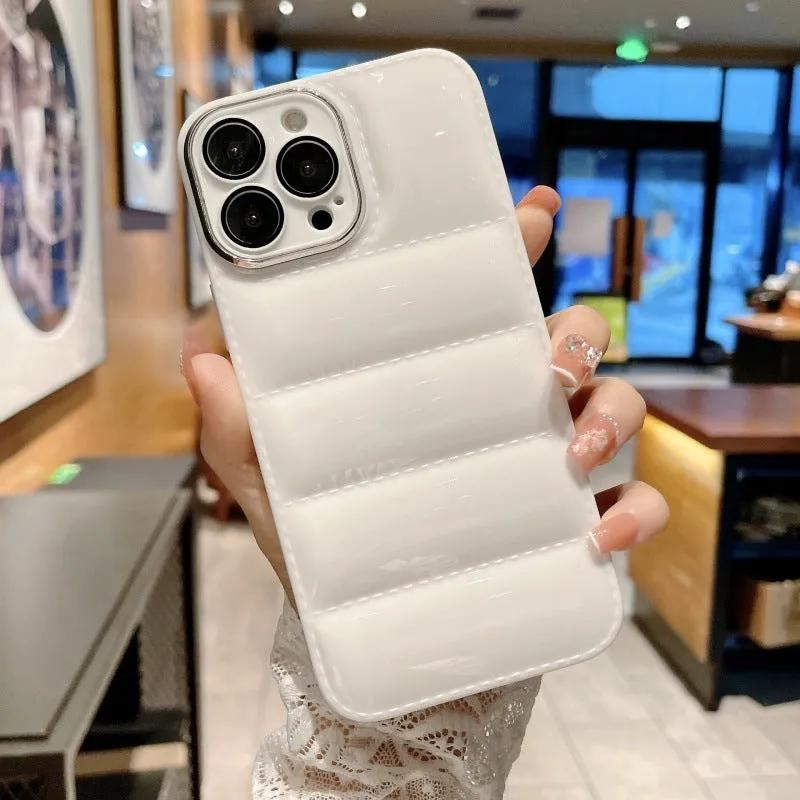 Creative Air Cushion Anti-fall solid colour TPU phone case for iPhone, available in mint green