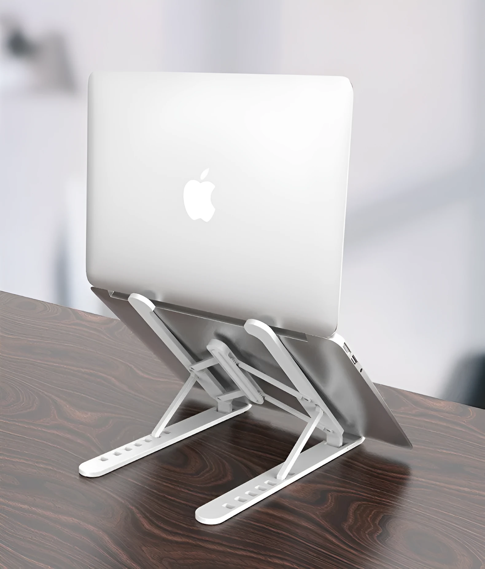 P1 laptop stand in charm black, foldable and adjustable, made from ABS and silicone with 40 kg capacity