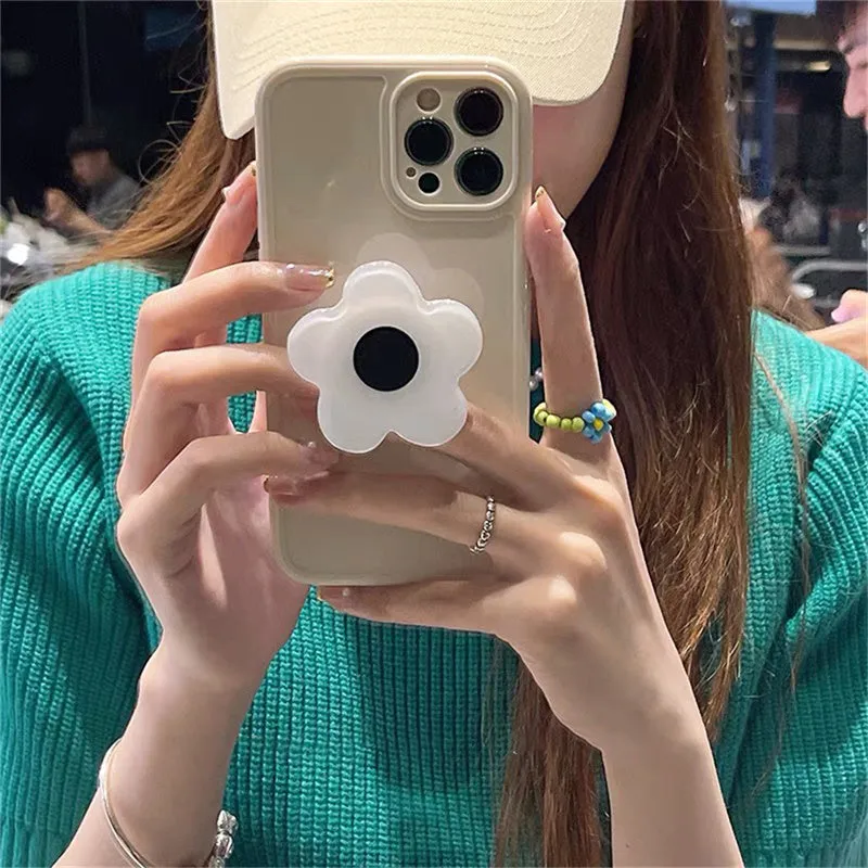 Cute flower phone case in pink soft silicone for iPhone with floral print design