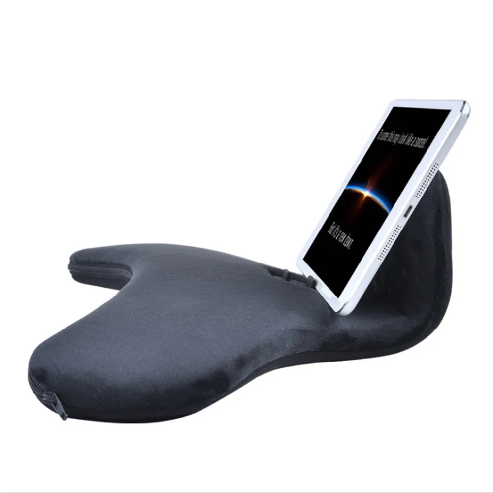 Reading pillow with lazy bracket and phone clip in flannel, modern simple style, available in five colours