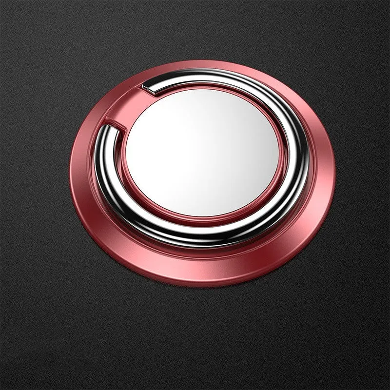 Universal finger ring magnetic car phone holder in black for mobile phone desktop and car use