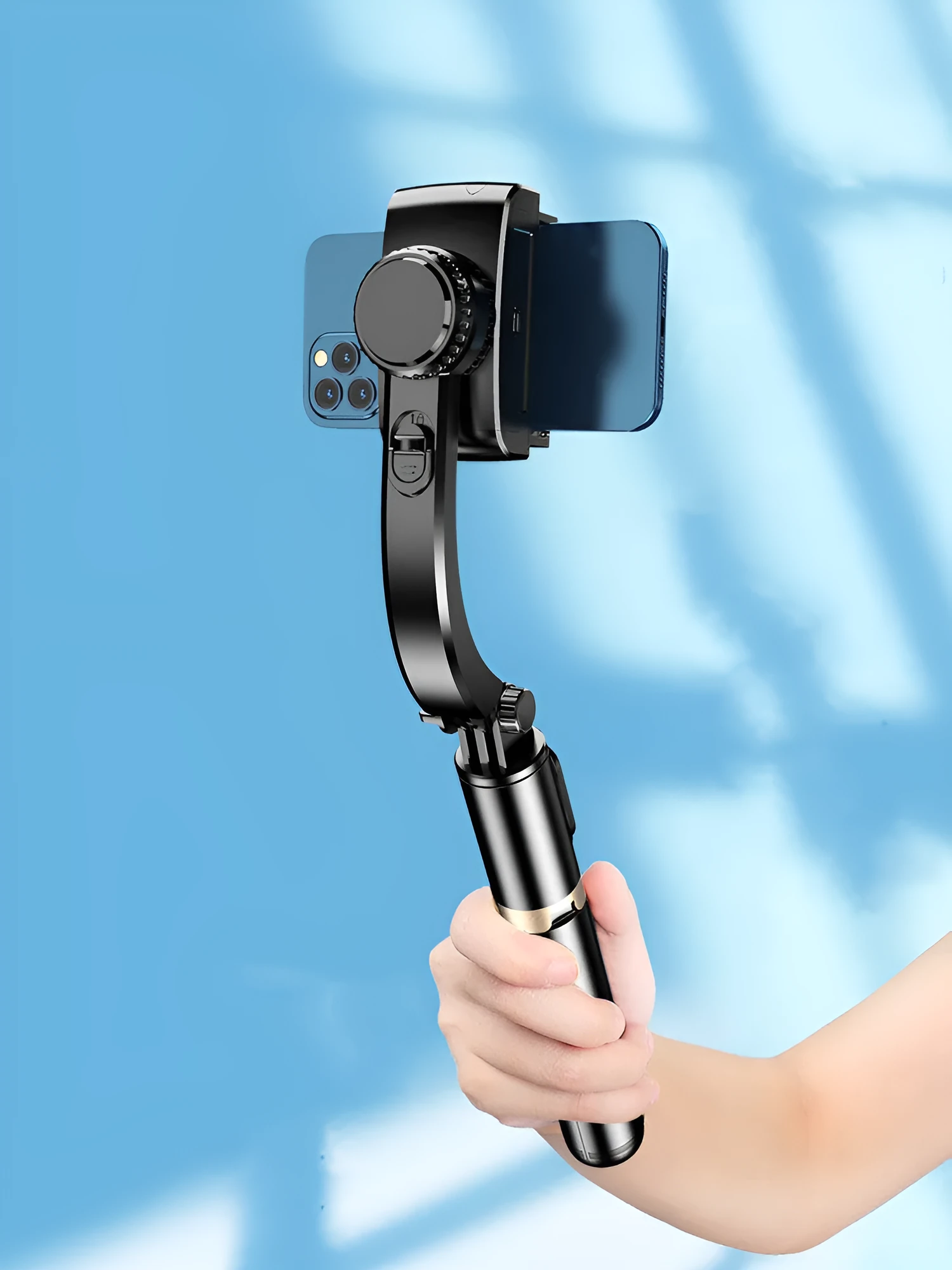 New Bastone 3-in-1 selfie stick tripod monopod Bluetooth remote stabiliser black colour