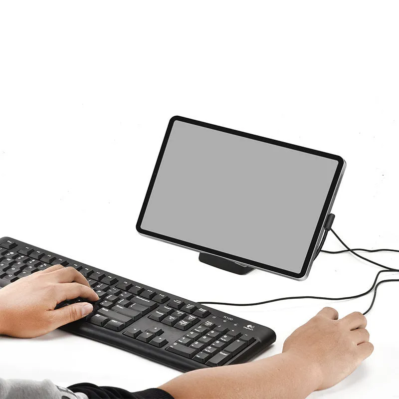 Black Type-C docking station bracket with USB and HDMI ports for MacBook