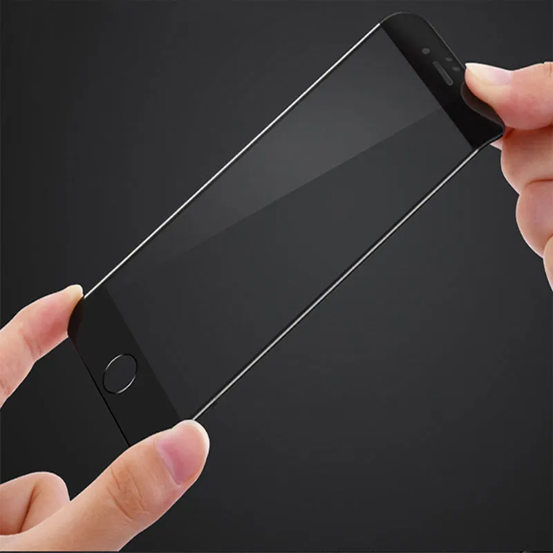 PET front film screen protector for Apple iPhone X in black full screen sanding toughened finish
