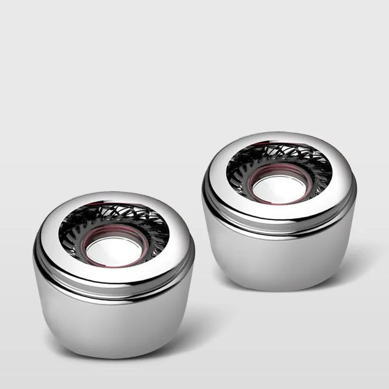 Red quad core dual dynamic metal subwoofer in-ear headphones with 3.5mm cable and inline microphone