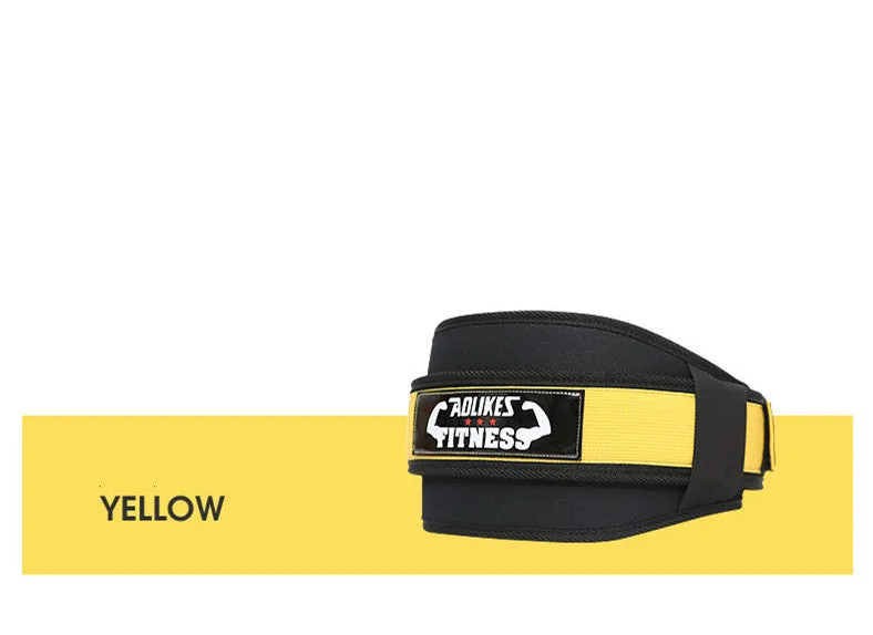 Nylon fitness weightlifting waistband with hook and loop closure in black colour