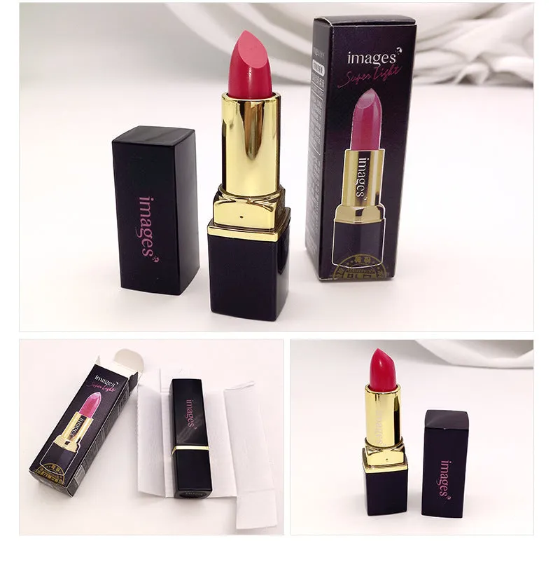Moisturising lip gloss lipstick bullet in ten colours including red, pink, orange and purple.