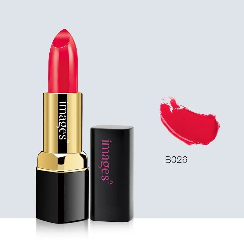 Moisturising lip gloss lipstick bullet in ten colours including red, pink, orange and purple.