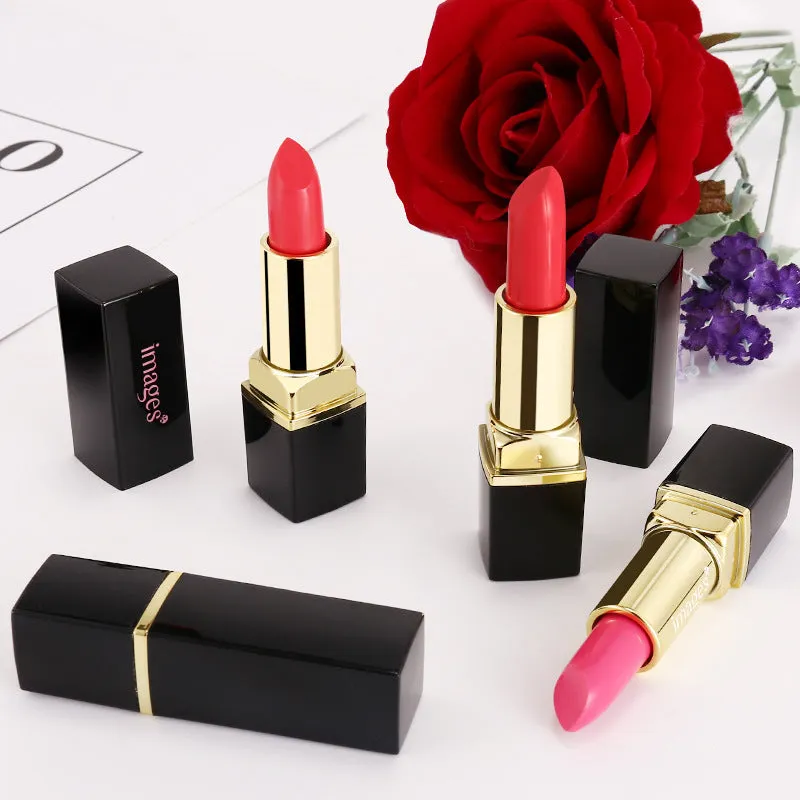Moisturising lip gloss lipstick bullet in ten colours including red, pink, orange and purple.