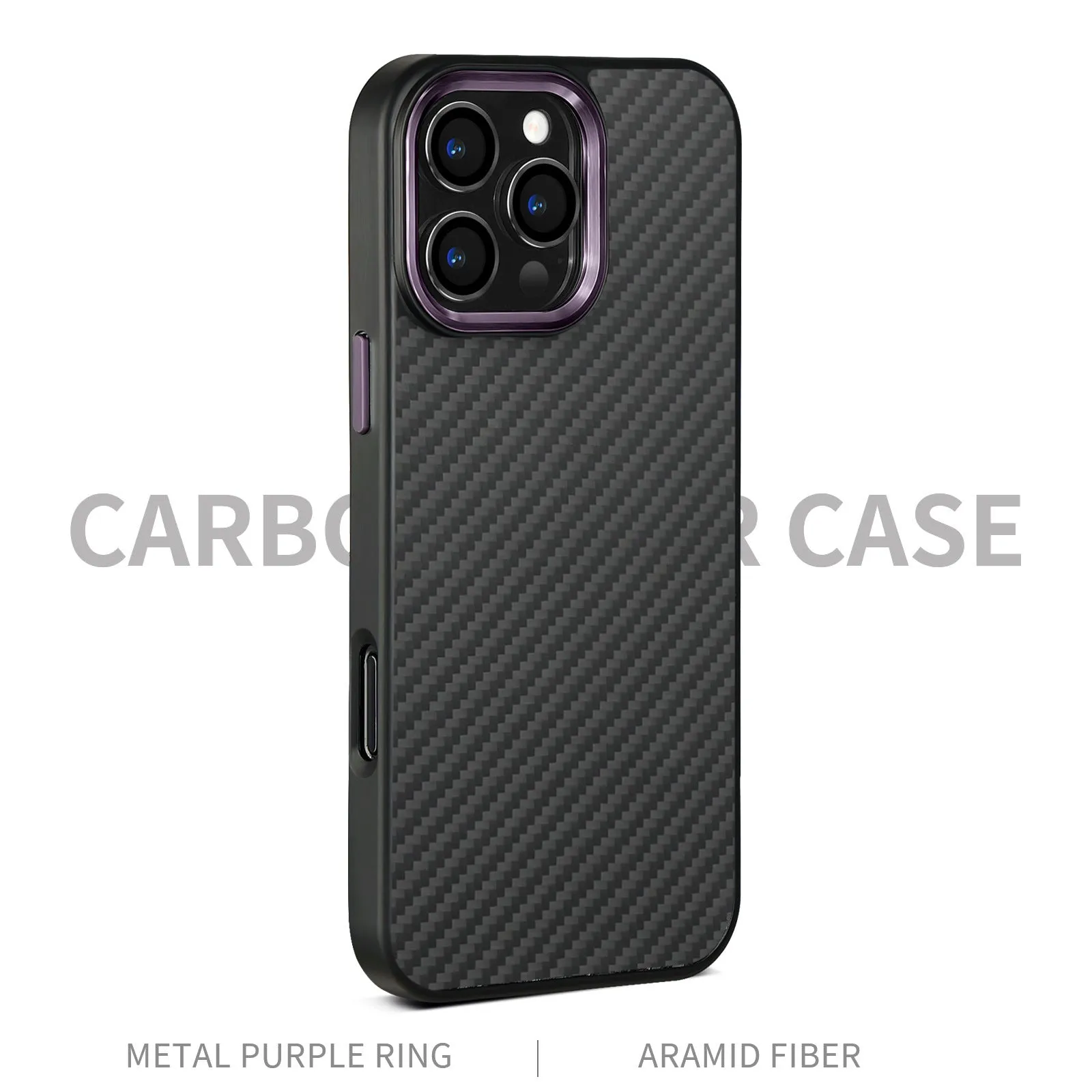 Green frame with magnetic carbon fibre metal frame Kevlar phone case for iPhone